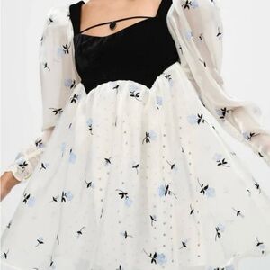 For Love and Lemons Floral Puff Sleeve Dress